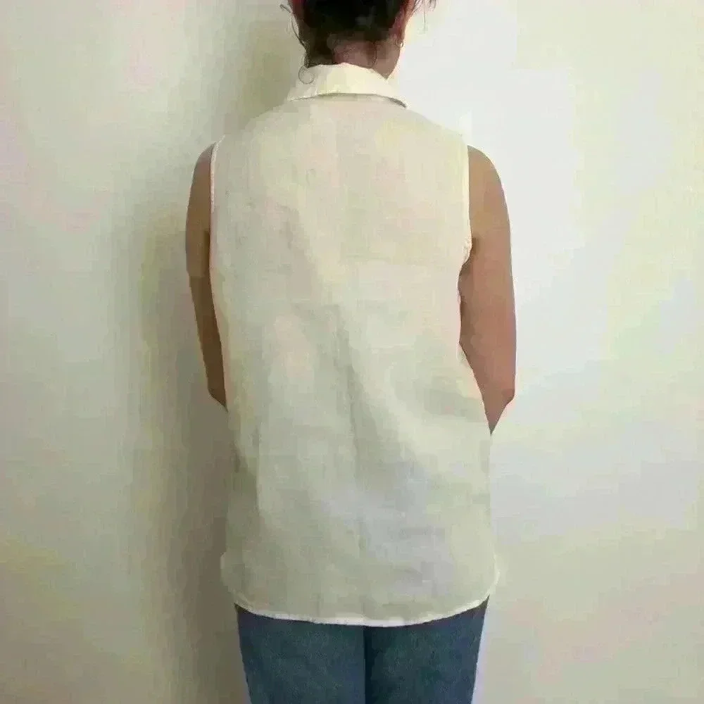 Ivory  Linen Shirt - Picture 4 of 6